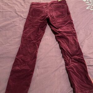 Anthropologie Pilcro Burgundy Corduroy Pants sz 28